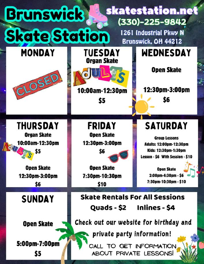 Brunswick Skate Station Summer Hours